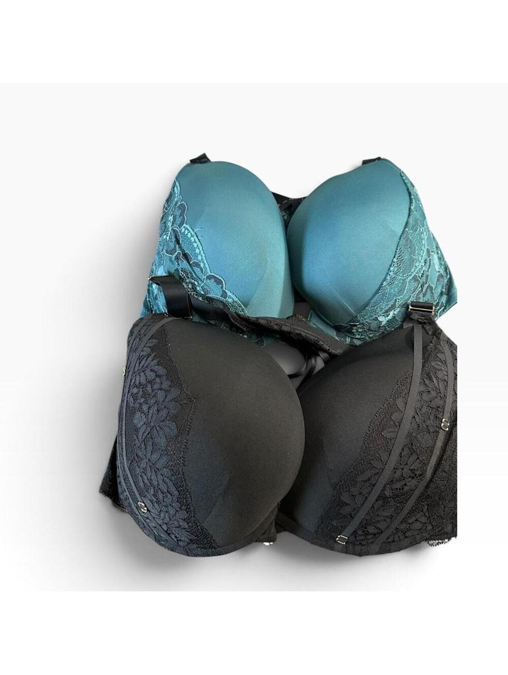 Cacique 40H Bra Bundle Black & Teal New Without Tags